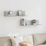  Zidne police 2 kom Siva Sonoma 75x16,5x16,5cm Konstruirano drvo | shoptok.hr