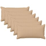  Presvlaka za jastuk 6 pcs HOUTEN Krem 40 x 80 cm Umjetni lan - Krem 40 x 80 cm 6 | shoptok.hr