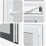  Podrumski prozor RISOR 60x80 cm Okretno-nagibni DIN lijevi antracit - Antracit 60 x 80 cm (troslojni) 1 Naginjanje i okretanje | shoptok.hr