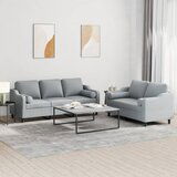 vidaXL 2-dijelni set sofa s jastucima svjetlosivi od tkanine | shoptok.hr