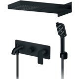 Rosan S2 Black baterija za tuš kadu sa izlivom 231709B Cene