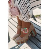 Maciejka Suede Pumps With Weaving On Heel And Platform | shoptok.hr