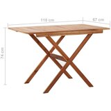vidaXL Vrtni stol 110 x 67 x 74 cm od masivnog bagremovog drva | shoptok.hr