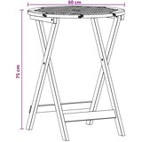 Sklopivi vrtni stol Ø 60 x 75 cm od masivnog drva eukaliptusa | shoptok.hr