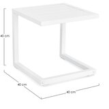 BIZZOTTO Aluminijasta vrtna mizica 40x40 cm Hilde – | Shoptok.si