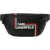 Karl Lagerfeld Pojasna torbica 'ESSENTIAL' crvena / crna / bijela