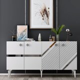 Hanah home iris - white, silver whitesilver console Cene