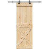 vidaXL Klizna vrata s priborom za montažu 80 x 210 cm masivna borovina | shoptok.hr