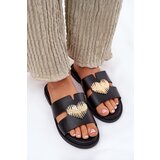 EVENTO Women's Flat Sandals With Gold Decoration Black Karinma | shoptok.hr
