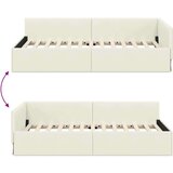 vidaXL Kutni okvir kreveta Ostalo s uzglavljem Krema 100 x 200 cm | shoptok.hr
