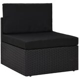 The Living Store Vrtna sedežna garnitura 6-delna z blazinami črn poli ratan - Vrtna Sedežna Garnitura, (21461555) | Shoptok.si