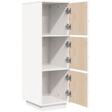  Visoka komoda bijela 34 x 40 x 108,5 cm od masivne borovine | shoptok.hr