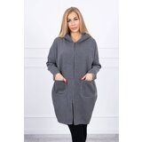 Kesi Insulated sweatshirt with a longer back made of graphite | shoptok.hr