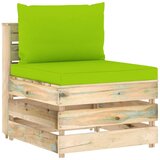 vidaXL Modularna srednja sofa s jastucima od zeleno impregniranog drva | shoptok.hr