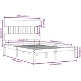  Okvir za krevet od masivne borovine bijeli 140 x 190 cm | Eponuda.ba