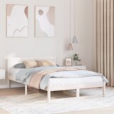 vidaXL okvir za krevet Bijela Drvo 120 x 200 cm Izdržljiv | shoptok.hr