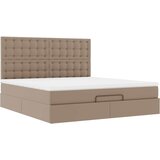 vidaXL okvir kreveta s madracem cappuccina 180x200cm umjetna koža | shoptok.hr
