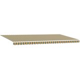  Skrovita tenda Zelena i žuta 600 × 350 cm Poliester i čelik | shoptok.hr