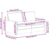 SOFA Krem 156 x 81 x 87,5 cm Tkanina | shoptok.hr