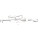 Maison Chic Seti vrtnega pohištva - Vrtna garnitura - Vrtni pohištvo set 5-delna bela trdna borovina, (21818367) | Shoptok.si