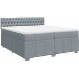  Krevet s oprugama i madracem svjetlosivi 200 x 200cm od tkanine | shoptok.hr