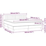  Krevet box spring s madracem LED smeđesivi 180x200 cm tkanina | shoptok.hr