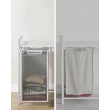 Vasagle košara za perilo s 2 predelki, bela, BLH201W01 | Shoptok.si