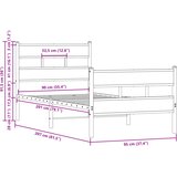  Okvir kreveta bez madraca s uzglavljem i podnožjem 90x200 cm | shoptok.hr