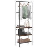 vidaXL Stalak za odjeću s policama Dimljeni hrast 60 x 30 x 171 cm | shoptok.hr