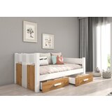 ADRK Otroka postelja BIBI z vzmetnico in predali 200x90 cm - BELA-HRAST | Shoptok.si