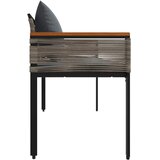  Vanjska klupa Siva i tamno siva 117 x 54 x 74.5 cm poliratan | shoptok.hr