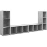 vidaXL TV omarice 4 kosi betonsko sive 107x35x37 cm iverna plošča - - Siva - 63.56 - N/A - 2025--Uvoz_2 | Shoptok.si
