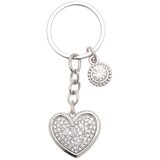 Widdop & Co. Sophia - Privezak za ključeve - Sophia, Heart with Clear Crystals Cene