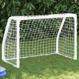 vidaXL Dječji nogometni golovi 2 kom s loptom bijeli 64x35x48 cm metal | shoptok.hr