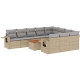 vidaXL 11-dijelni set vrtnih sofa od poliratana s jastucima bež | shoptok.hr