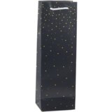  Wine Bottle Paper Gift Bag Gold Dots 35 x 12 x 9 cm | shoptok.hr
