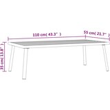  Vrtni stolić za kavu antracit 110 x 55 x 35 cm čelični | shoptok.hr