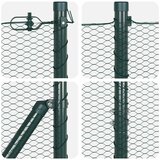  Heksagonalna ograda s stubom 100 x 1,2 m Čelik premazan PVC-om | shoptok.hr