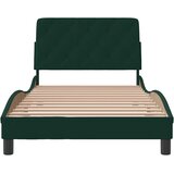  Okvir za krevet bez madraca tamnozeleni 100x200 cm baršunasti | shoptok.hr