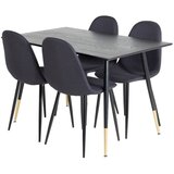 Venture Home Dipp pravokutni blagovaonski stol 120 × 85 cm, crni | shoptok.hr