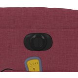  Električni masažni naslonjač od tkanine crvena boja vina | shoptok.hr
