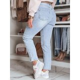 DStreet Spodnie damskie jeansowe slim fit z paskiem NEOPASS niebieskie | Shoptok.si