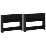 vidaXL Ormarići za cipele na zidu 2 pcs Crni hrast 60 x 18 x 60 cm | shoptok.hr