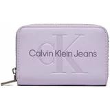 Calvin Klein Jeans Majhna ženska denarnica Zip Around Mono K60K612255 Vijolična