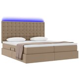 Krevet s prostorom za pohranu s LED-om Kapućino 200 x 200 cm | Eponuda.com