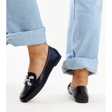 Gemre Black moccasins with zircon buckle Mali | Shoptok.si