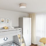 vidaXL Taupe Plastika Ø30 x 13.5 cm Stropna svetilka Cilindrična Cene