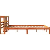  Okvir kreveta s uzglavljem voštano smeđi 160x200 cm od borovine | shoptok.hr