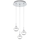 Eglo montio 1 visilica/3, led, 3x5w, prom 400, krom/staklo prozirno | shoptok.hr