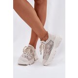 Boto Women's Sneakers With Crocheted Upper Beige Jelhiris | Shoptok.si